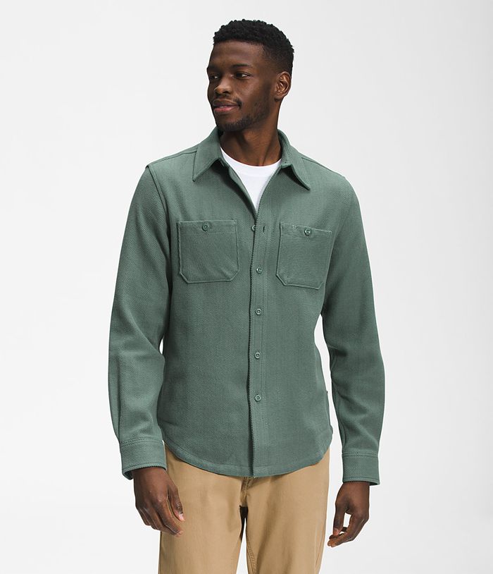 The North Face Overhemd Heren Valley Twill Flannel HGTN42538 - Groen